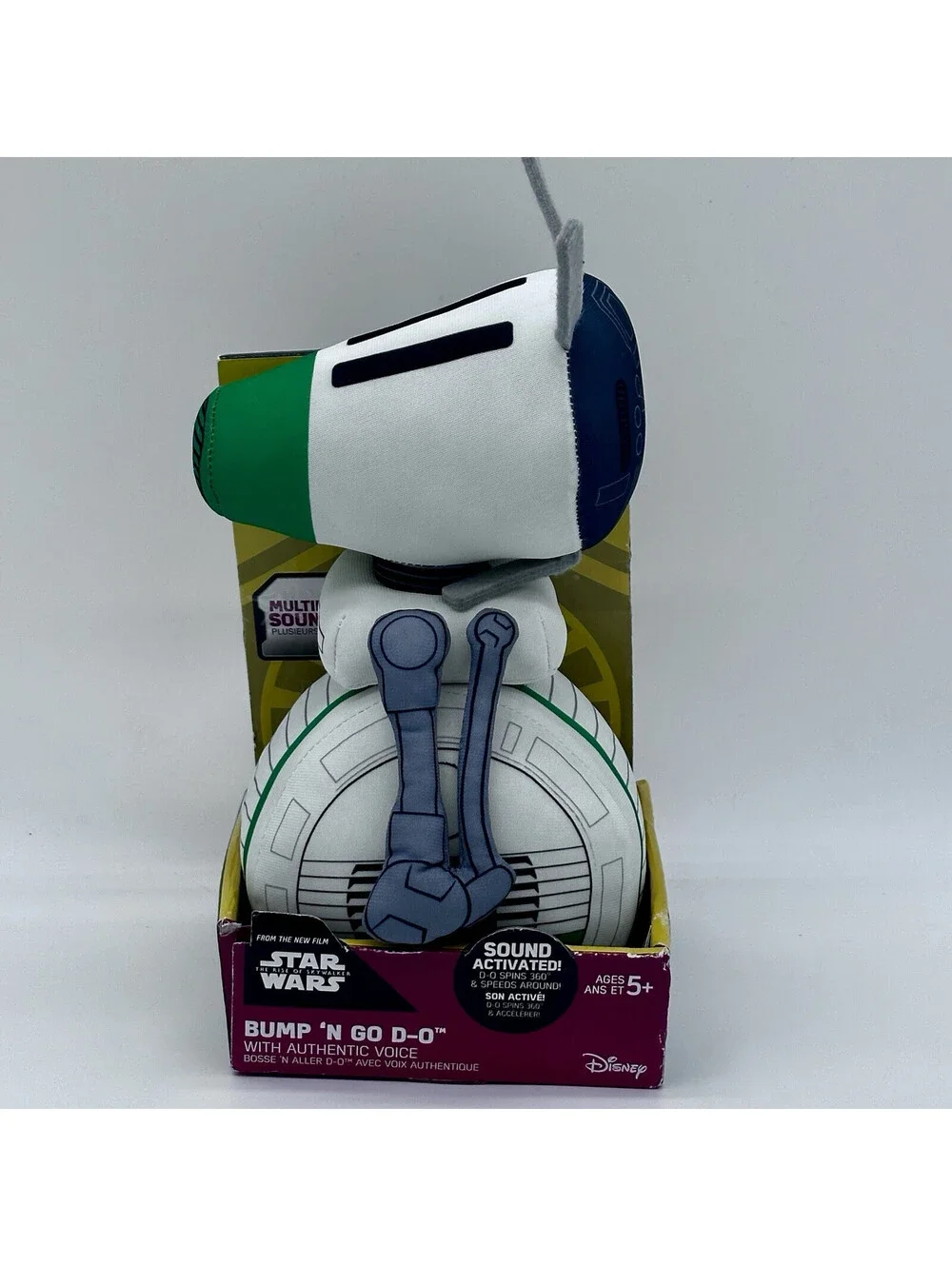 Star Wars Bump 'N Go D-O Plush 8 Inch w/ Voice Sounds Activated Disney NEW